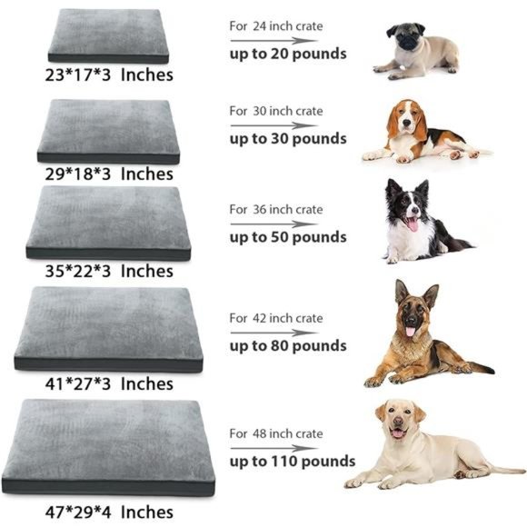 Dog Crate Bed Waterproof Deluxe Plush Dog Beds with Removable Washable Cover - Picture 6 of 7